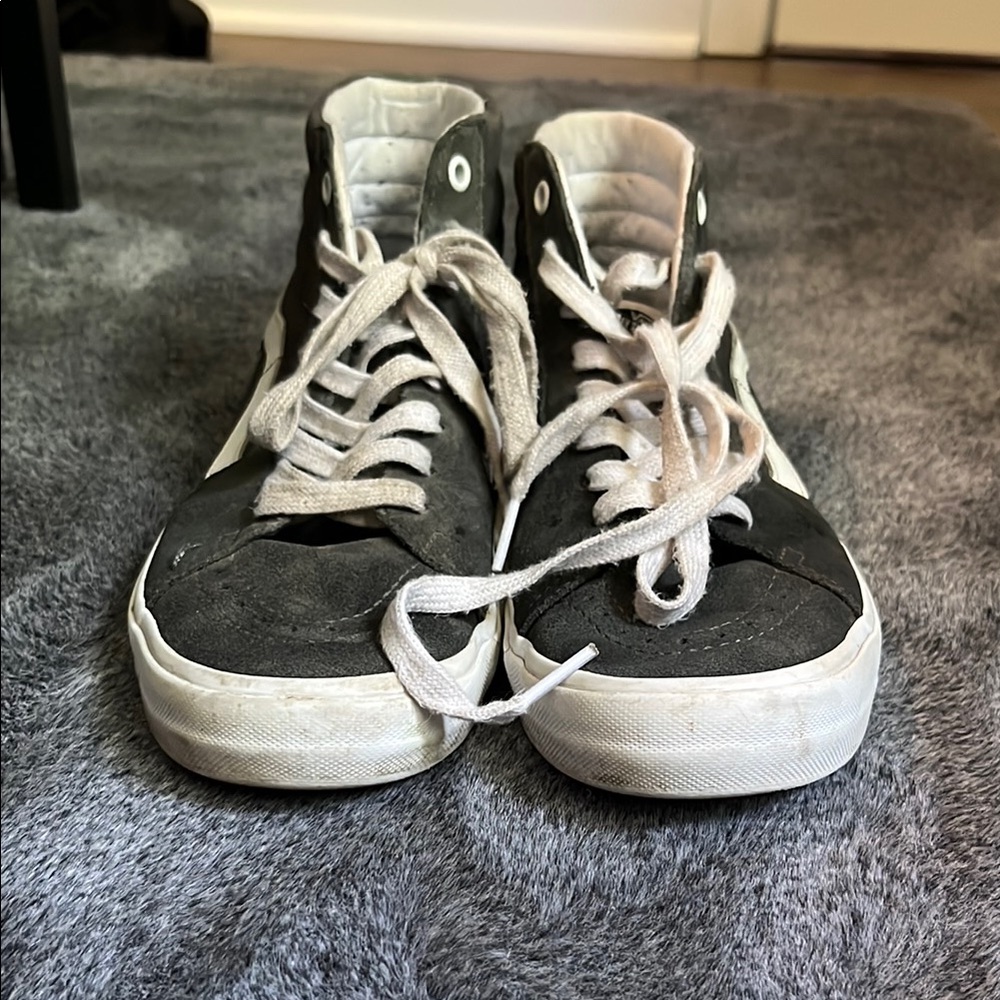 Vans Black and White High-Top Sneakers